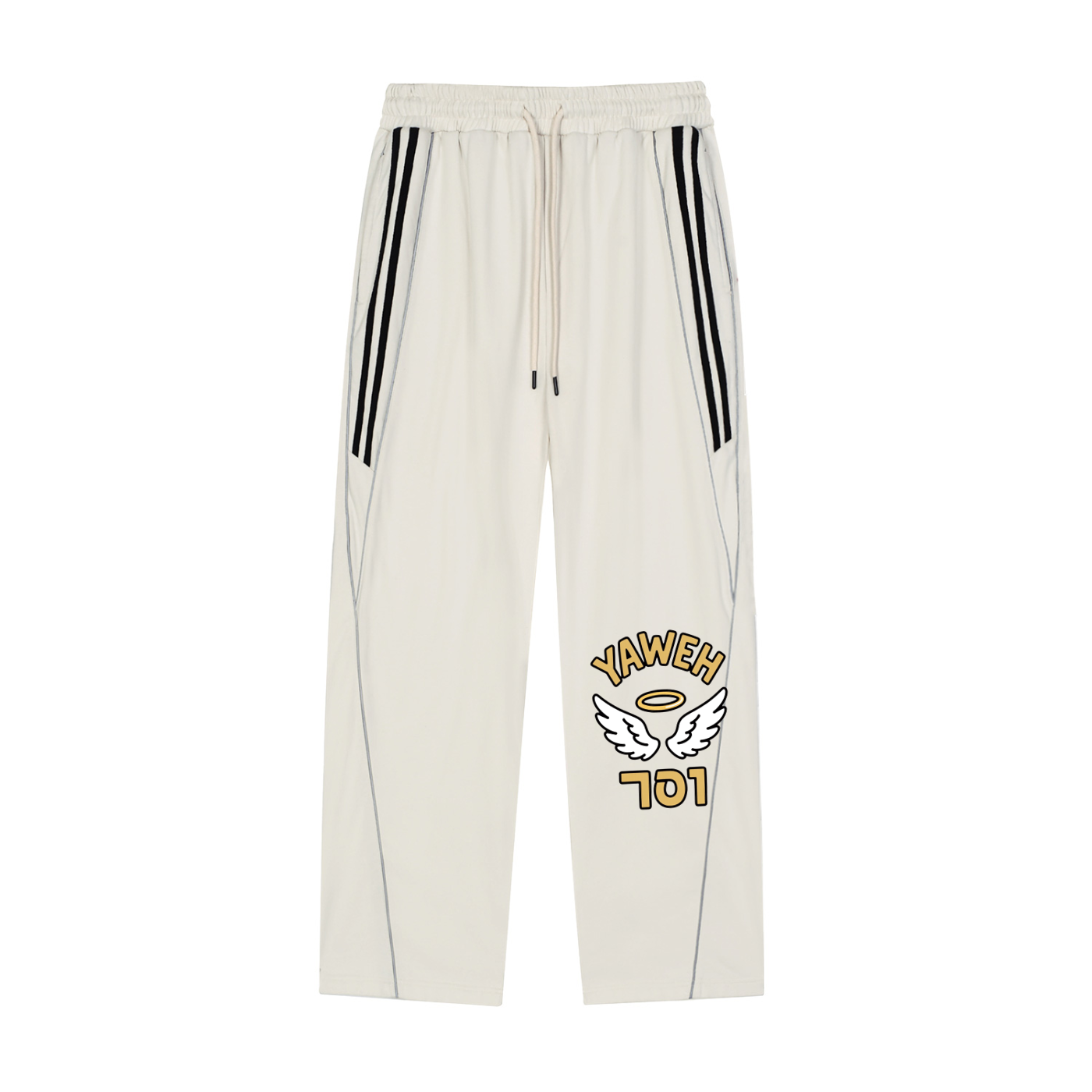 YWH Striped Straight-Leg Sweatpants