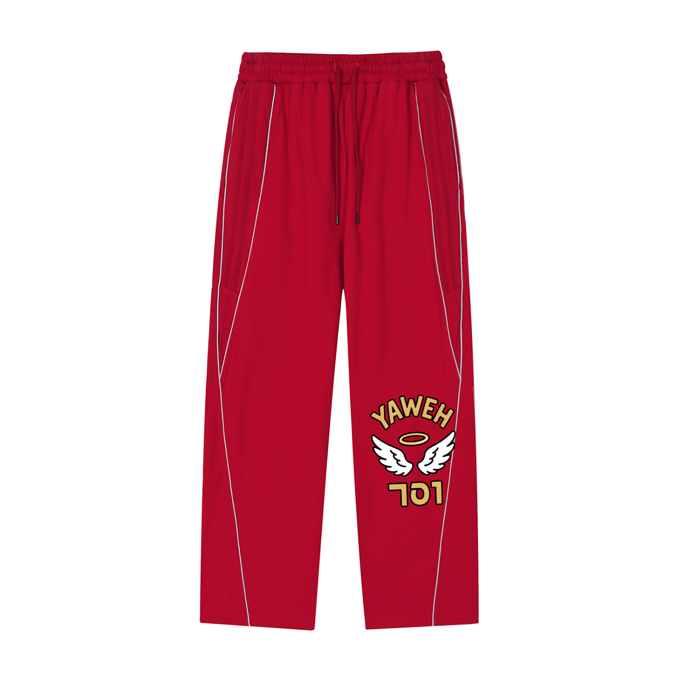 YWH Striped Straight-Leg Sweatpants